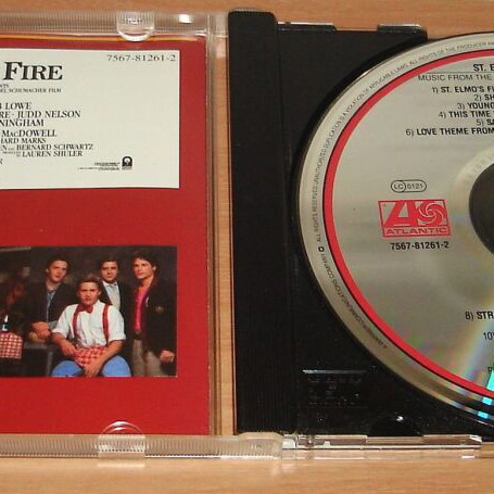 St. Elmo's Fire CD μεταχειρισμένο, soundtrack ταινίας 1985