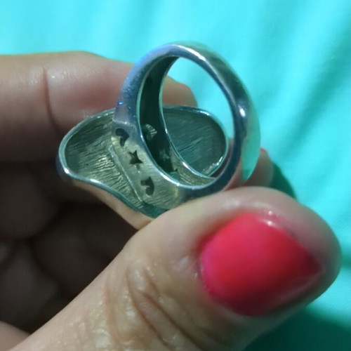 Handmade silver ring 925 with enamel, like new