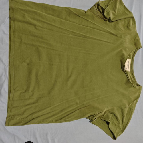 Stradivarius men's khaki T-shirt medium, 100% cotton