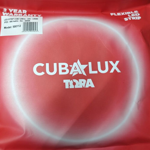 Cubalux COB LED strip 12W/m 3000K, 50 meters, sealed