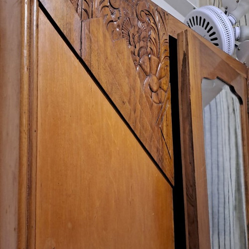 Vintage wardrobe 1930-50 with mirror, like new