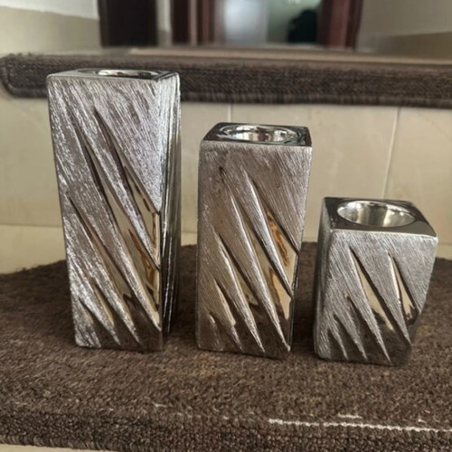 Living room decorative candle holders, set of 3