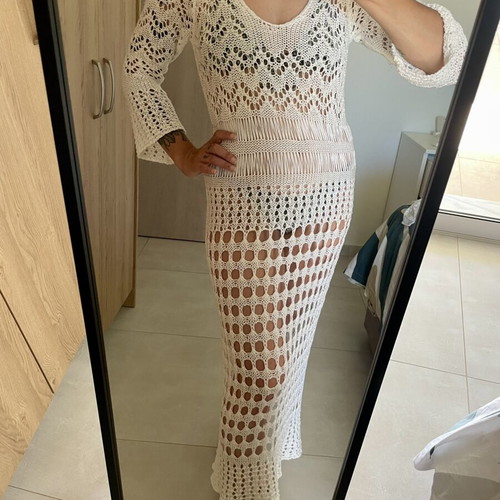 White knitted beach dress like new by ΚΑ-ΠΑ fashion