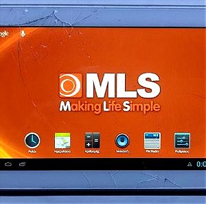 Tablet MLS Iqtab 7"  8GB Storage Sim 3G and Wifi Android 4.1 άσπρο με ραγισμένη οθόνη που όμως λειτουργεί το touch κανονικά και κατά τα άλλα πλήρως λειτουργικό και με μπαταρία που κρατάει μια ημέρα