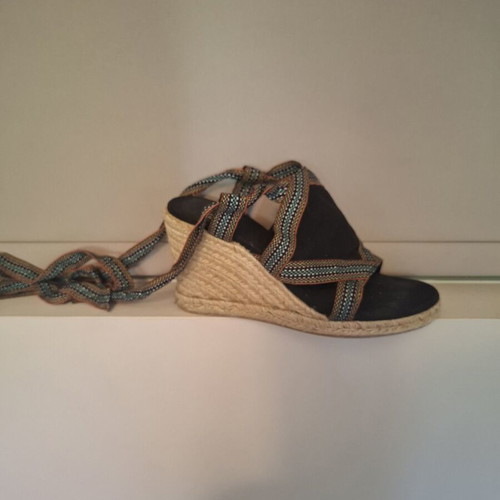 Castaner platform sandals like new, black, size 38