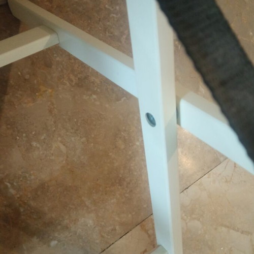 Wooden tray with folding stand used