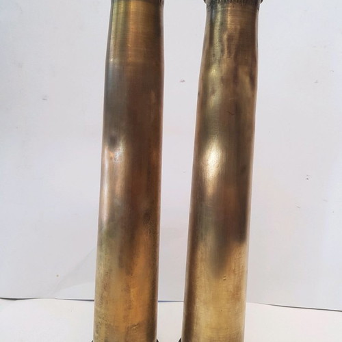 World War II shell casings used, pack of 3, height 31 cm