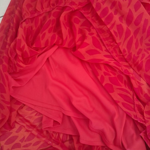 Forel long formal dress, red and orange, size L