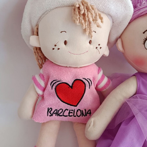 Cloth dolls like new, set of 2, 40 and 30 cm