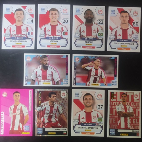 Olympiacos 2025-2026 Football Player Stickers Panini new
