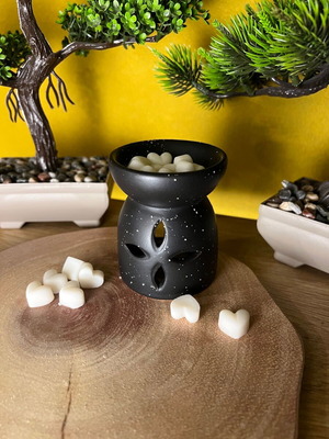 Black wax melt burner new, elegant design