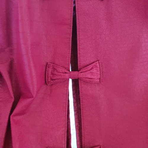 Leather fuchsia jacket used, tailor made, size M