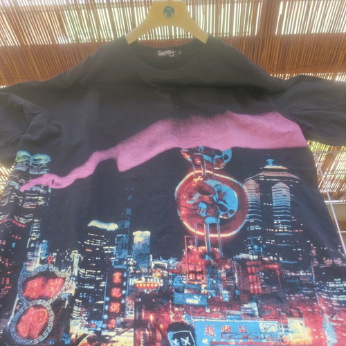 Hip Hop T-shirt cotton black XL like new, wide fit