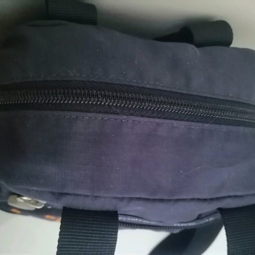 Progres small women's bag like new, blue with orange daisies, crossbody