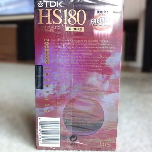 TDK HS180 VHS Tape sealed, high quality standard, 3 hours