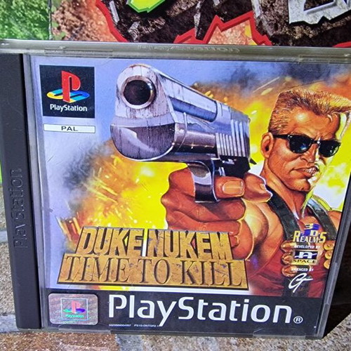 Duke Nukem Time to Kill PlayStation game used, rare Greek edition