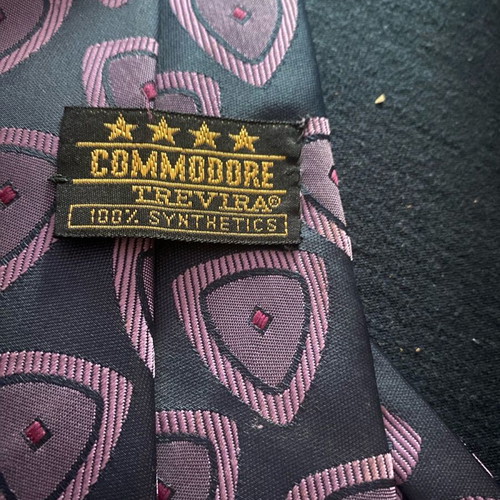 Vintage Commodore Trevira 70's tie like new with geometric pattern