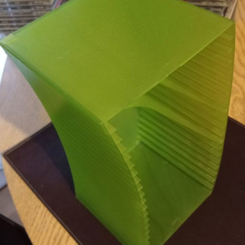 Acrylic tabletop case for CD and DVD used, 20 slots, green