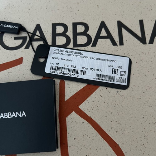 Dolce & Gabbana Cushion sneakers, white and grey, size 38