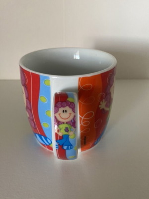 Vintage colorful mug like new, over 30 years old