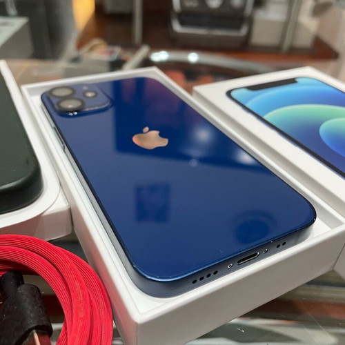 iPhone 12 mini 64 GB blue like new with accessories
