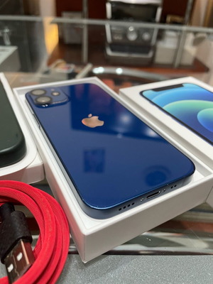 iPhone 12 mini 64 GB blue like new with accessories