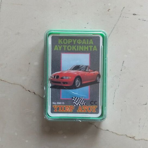 Collectible car cards from the nineties like new