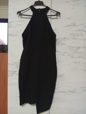 Trendyol Halterneck dress used, black, size L