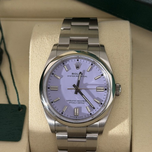 Rolex Oyster Perpetual Lavender 36mm new men's watch pink