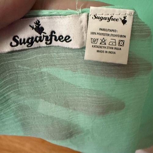 SugarFree long mint pareo, solid color