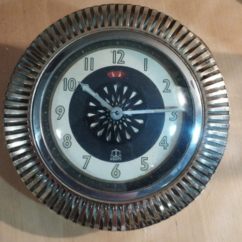 Vintage Equity Kaleidoscope table clock used, analog