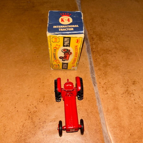 Matchbox King Size No 4 tractor used with red wheels