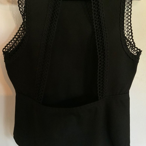 Black bodysuit with edge knitting size Small like new