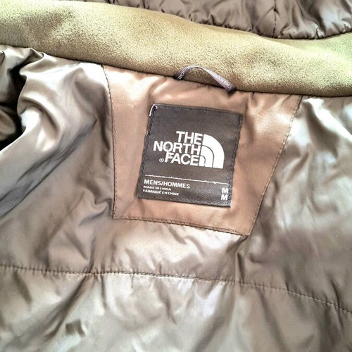 North Face jacket thick lining like new, size Medium, brown and green