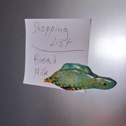 Handmade fish magnets new, set of 7 pieces