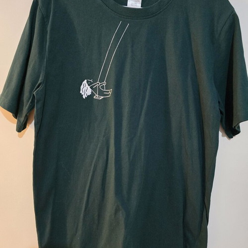 T-shirt 100% cotton, new, white and green, size S