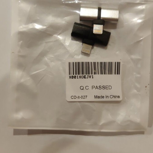 Mini T-Shaped Audio and Charging Adapter Set for iPhone, 2 Pieces