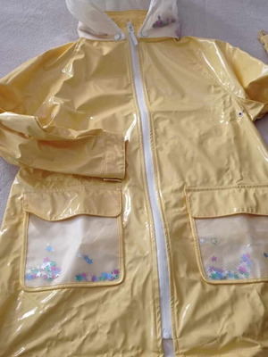ZARA waterproof kids jacket like new, yellow, size 146 cm