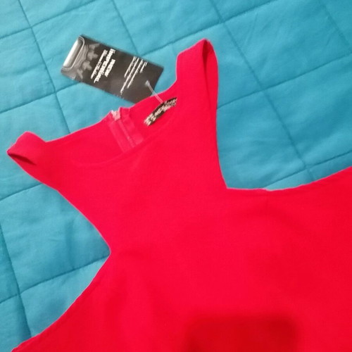 Red crepe jumpsuit New Imperial size M new with cut out