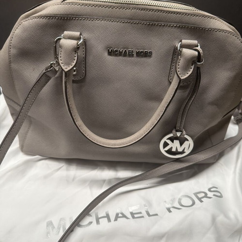 Michael Kors grey leather handbag
