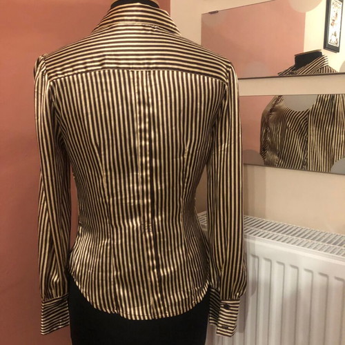 Striped satin shirt like new, size S