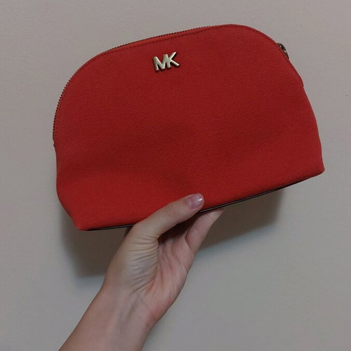 Michael Kors toiletry bag red like new