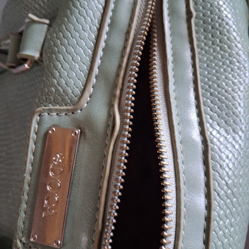Doca crossbody bag used, turquoise color