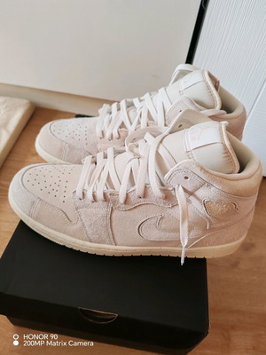 Jordan 1 Mid Craft νέα αθλητικά παπούτσια, μέγεθος 45,5, γκρι και μπεζ