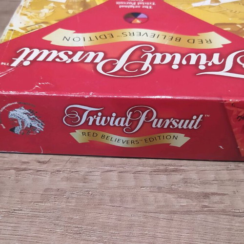 Trivial Pursuit Red Believers Edition board game used