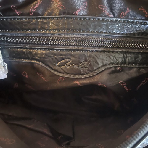 Axel suede handbag like new, black, without strap
