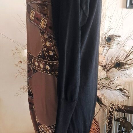 Anna Rachele used silk wool mini dress or blouse multicolor size M