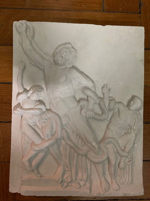 Laocoön Group used, plaster embossed wall decoration