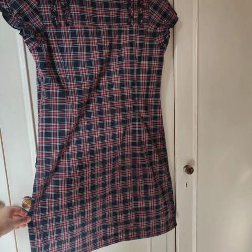 Vintage Tally Weijl plaid dress black and red, like new, size M 38