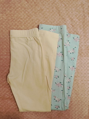 Set pants used size 128, beige and blue